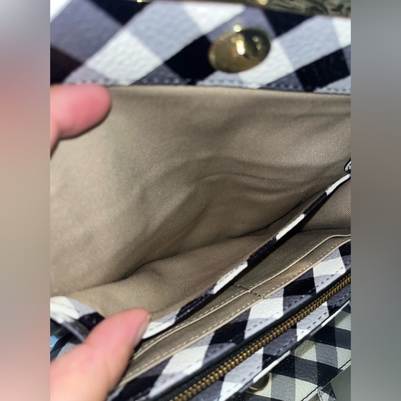 Talbots Women’s Gingham Leather Wristlet Wallet - Picture 10 of 15